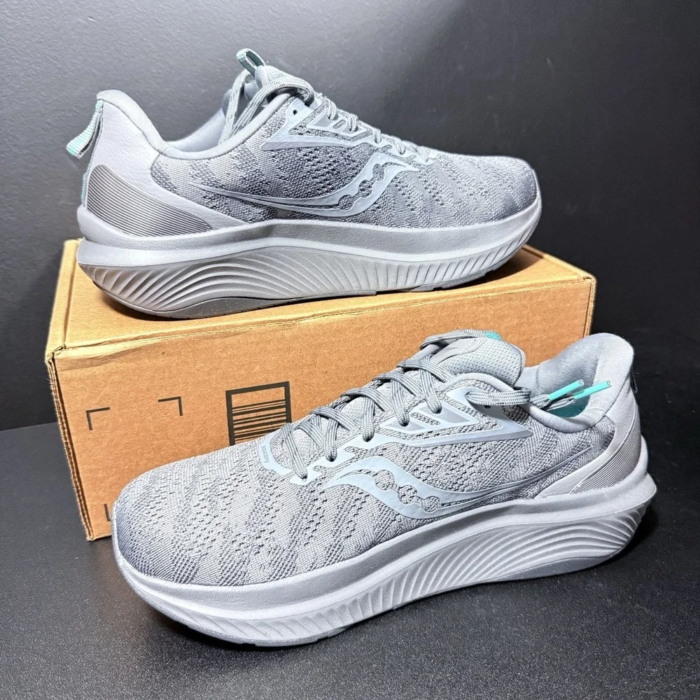 Saucony Women Shoes Echelon 9 Wide Sz 11.5 W S10766-101 Asphalt Athletic Sneaker